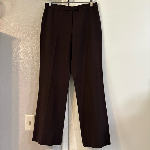 Moschino Cheap & Chic Brown Trouser Pants Wide Straight Leg Mocha Expresso 6 - Picture 1 of 9